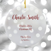 Rentier Rider Weihnachtself Keramik Ornament