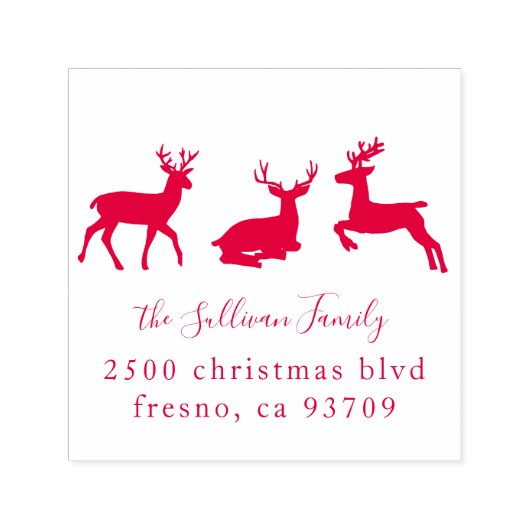 Rentier-Rücksendeadresse Permastempel (Design)