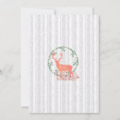 Rentier Rustic Botanical Watercolor Wedding Einladung (Rückseite)