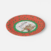 Rentier sagt Größe: 7" Wirf ein spektakuläres Part Pappteller (Schrägansicht)