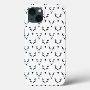 Rentier Schwarzweiß-Muster Case-Mate iPhone Hülle