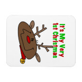 Rentier Sehr 1. Weihnachten Magnet (Horizontal)