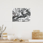 Rentier Sketch Value Poster (Küche)