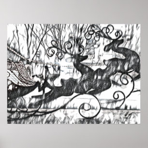 Rentier Sketch Value Poster