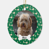 Rentier Sledge Custom Pet Puppy Dodge Foto Keramik Ornament (Links)