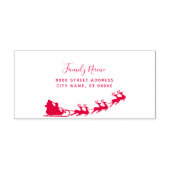 Rentier Sleigh Rücksendeadresse Selbstfarbige Brie Permastempel (Design)