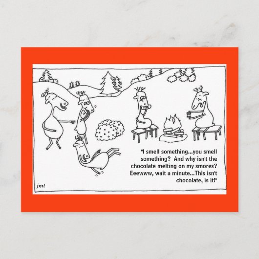 Rentier Smores Postkarte (Vorderseite)