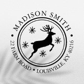 Rentier Snowflake Weihnachtskreislauf Rücksendeadr Permastempel