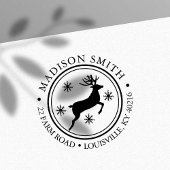 Rentier Snowflake Weihnachtskreislauf Rücksendeadr Permastempel