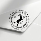 Rentier Snowflake Weihnachtskreislauf Rücksendeadr Permastempel