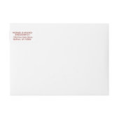 Rentier Snowflakes Trees Wraparound Adressetikett (Vorderseite)