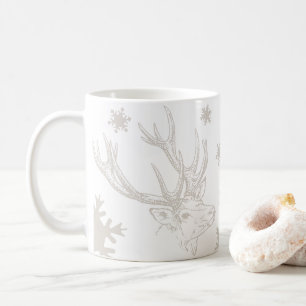 Rentier & Snowflakes Winterische Tasse