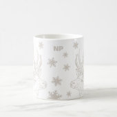 Rentier & Snowflakes Winterische Tasse (Mittel)