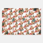 Rentier, Snowmen, Eichhörnchen zu Weihnachten Geschenkpapier Set (Vorderseite 2)
