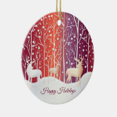 Rentier Snowy Holiday Ornament (Rechts)