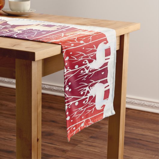 Rentier Snowy Holiday Table Runner Großer Tischläufer (Beispiel)
