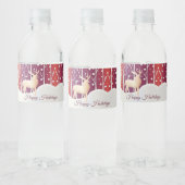 Rentier Snowy Holiday Water Flasche Label Wasserflaschenetikett (Flaschen)