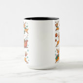 Rentier-Spiele – Weihnachts-Cartoon-Tasse Tasse (Zentrum)