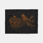 Rentier-Stall-Gnom-Weihnachts-Fleece-Decke Fleecedecke (Vorderseite (Horizontal))