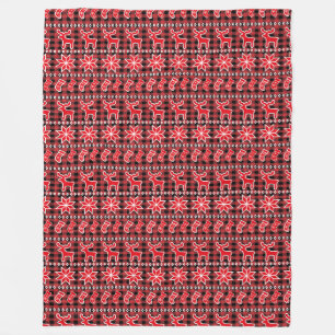 Rentier Strumpf Fair Isle Weihnachtsmuster Fleecedecke