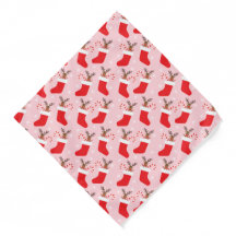 Rentier Stuffer Strumpf Snowflakes Pattern Rot