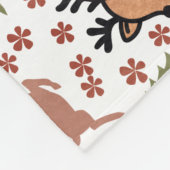 Rentier süße Blumenvase Fleecedecke (Ecke)
