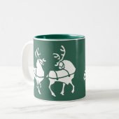 Rentier Tasse Coffee Cup Custom Weihnachtsdekor (Vorderseite Links)