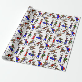 Rentier Team Wrapping Paper Geschenkpapier