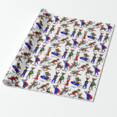 Rentier Team Wrapping Paper Geschenkpapier (Ungerollt)