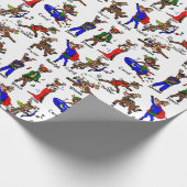 Rentier Team Wrapping Paper Geschenkpapier (Ecke)