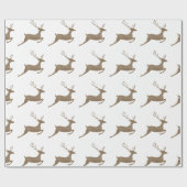 Rentier-Thema neutrale Wasserfarbe Rustikales Gesc Geschenkpapier (Flach)