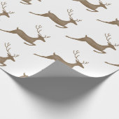 Rentier-Thema neutrale Wasserfarbe Rustikales Gesc Geschenkpapier (Ecke)