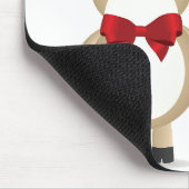 Rentier Tragen der Red Bow Krawatte Mousepad (Ecke)