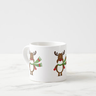 Rentier Tragen eines grünen Scarf Espresso-Tasse Espressotasse