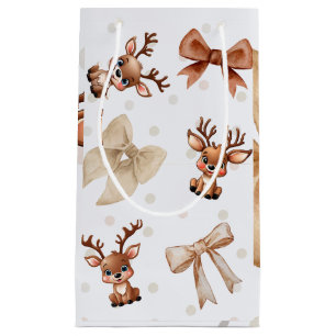 Rentier und Bows Coquette Geschenktasche Kleine Geschenktüte