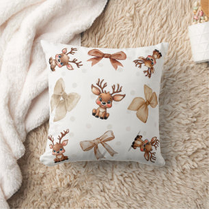 Rentier und Bows Coquette Throw Kissen