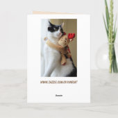 Rentier- und Katzengrußkarte Karte (Rückseite)