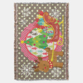 Rentier und Sleigh Weihnachtsbaum Decke (Vorderseite Vertikal)