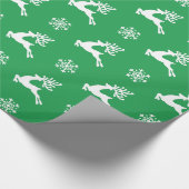 Rentier- und Snowflake-S-Muster Geschenkpapier (Ecke)