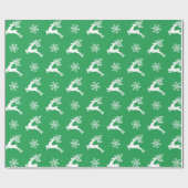 Rentier- und Snowflake-S-Muster Geschenkpapier (Flach)