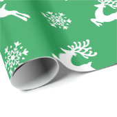 Rentier- und Snowflake-S-Muster Geschenkpapier (Rolleneckpunkt)