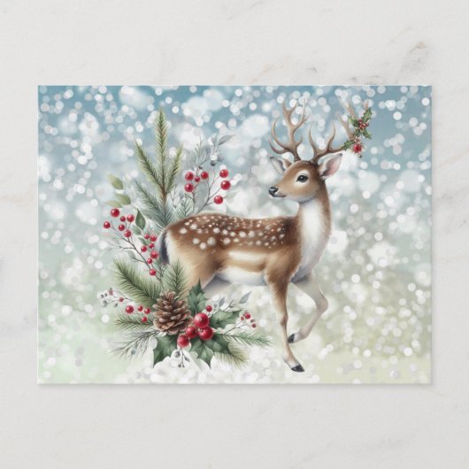 Rentier und Weihnachten (Vorderseite)