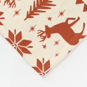 Rentier und Weihnachten Fleecedecke (Ecke)