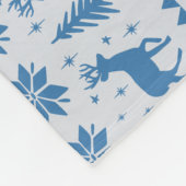 Rentier und Weihnachten Fleecedecke (Ecke)
