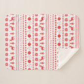 Rentier und Weihnachten Sherpadecke (Vorderseite (Horizontal))