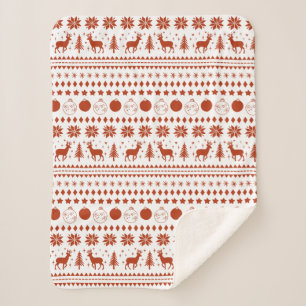 Rentier und Weihnachten Sherpadecke