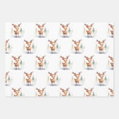 Rentier und Weihnachtslieder Geschenkpapier Set (Vorderseite 3)