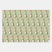 Rentier und Weihnachtslieder Geschenkpapier Set (Vorderseite)