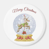 Rentier Water Globe Magnet (Vorne)