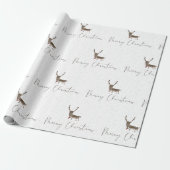 Rentier - Weihnachten Niedlich Geschenkpapier (Ungerollt)